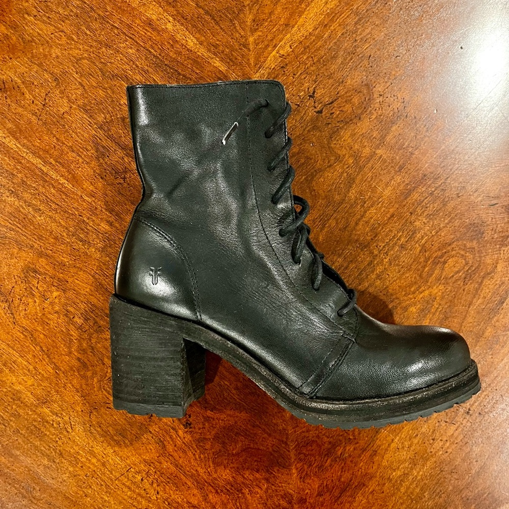 Frye Karen Boots Black Leather